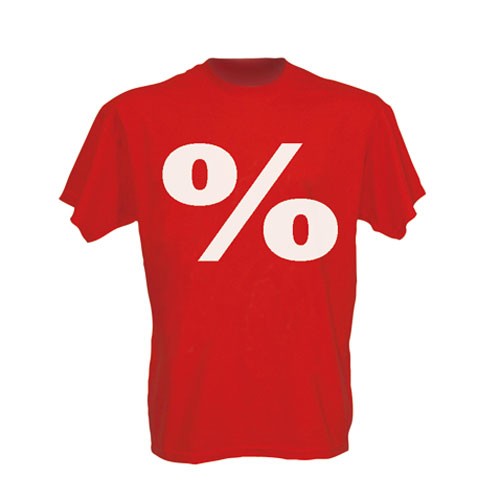 T-Shirt - Aufdruck " % "