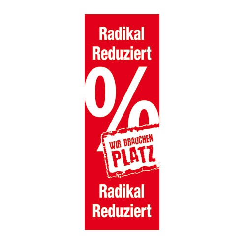 Plakat  " Radikal Reduziert Wir brauchen Platz "