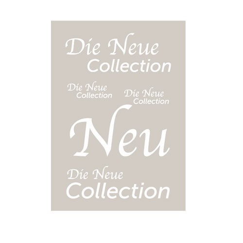 Rahmenschild  " Die Neue Collection "