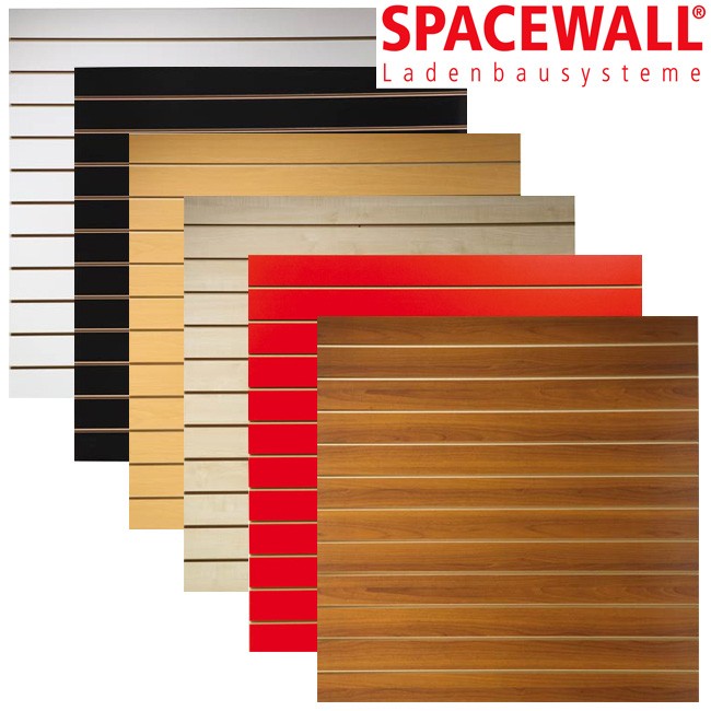 Spacewall Lamellenwand Slatwall einteilig