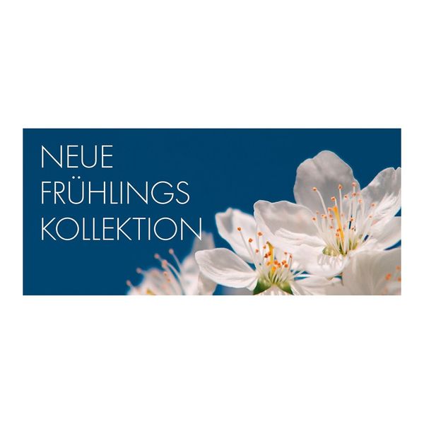 Plakat " NEUE FRÜHLINGS KOLLEKTION " - quer