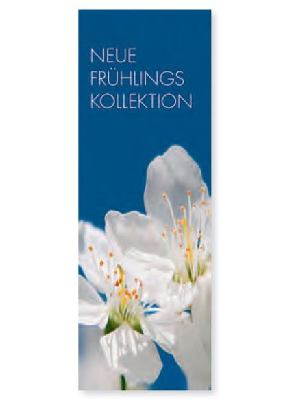 Plakat " NEUE FRÜHLINGS KOLLEKTION " - hoch