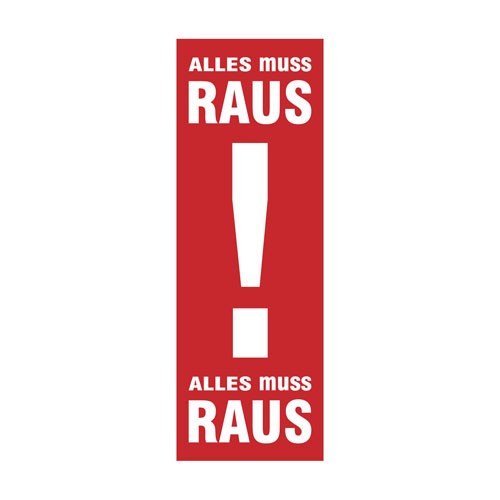 Plakat  " ALLES muss RAUS "